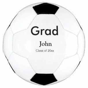 grad boy add name congrats date year text soccer ball