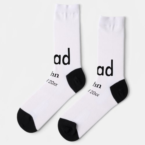 grad boy add name congrats date year text socks