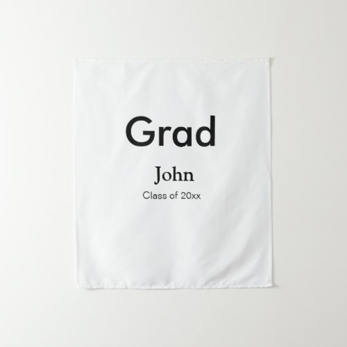 grad boy add name congrats date year text tapestry
