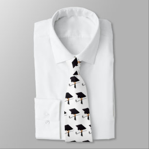 Grad Cap and Diploma Graduation Neck Tie