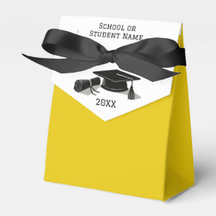 Grad Cap and Diploma Silhouette Graduation Favor Boxes