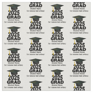 Grad Cap Bold Class of 2025 Graduation Fabric