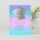 Grad Cap,Diamonds Frame Holographic Graduation Invitation | Zazzle
