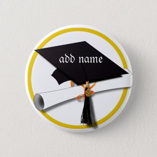 Grad Cap  Diploma Button