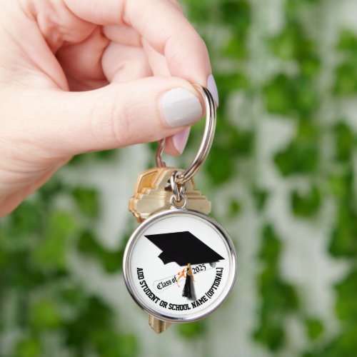 Grad Cap Diploma Class of 2025 Graduation Keychain