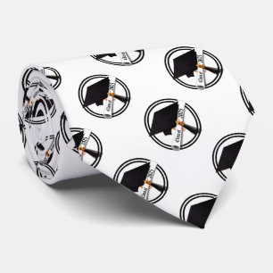 Grad Cap Diploma Class of 2025 Graduation Neck Tie