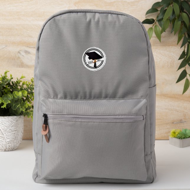 Grad Cap Diploma Class of 2027 Graduation Patch (On Backpack)