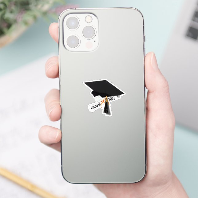 Grad Cap Diploma Class of 2027 Graduation Sticker (Phone)