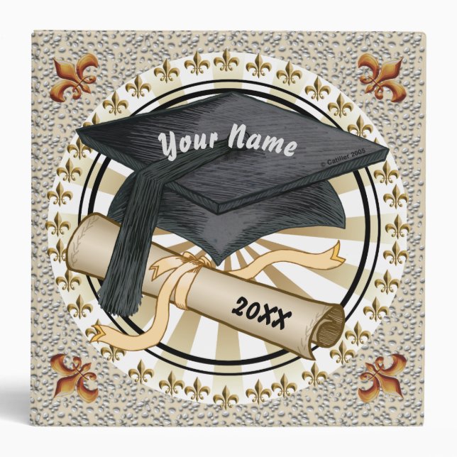 Grad Cap Diploma custom binder (Front)