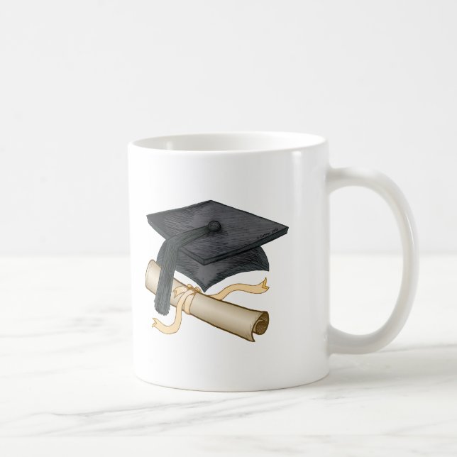 Grad Cap Diploma custom mug  (Right)