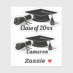 Grad Cap Diploma Graduation Sticker