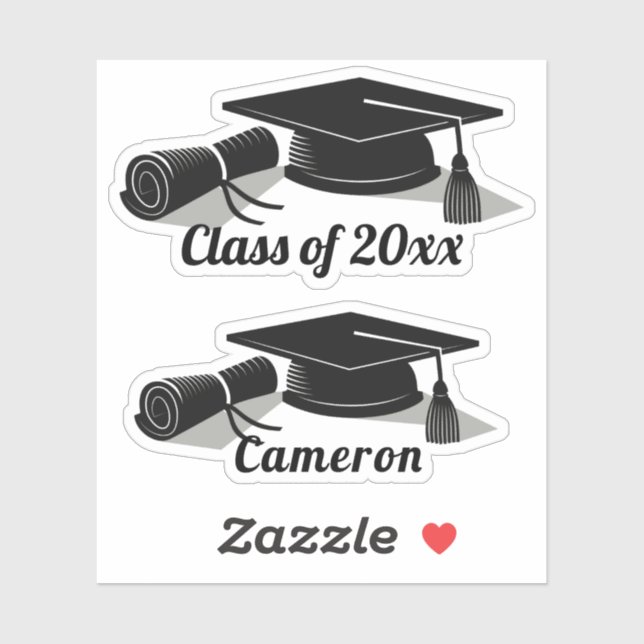 Grad Cap Diploma Graduation Sticker (Sheet)