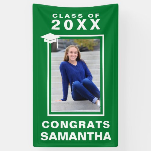 Grad Cap Graduation Banner