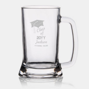 Grad Cap Graduation Class Year   Name   School Stein
