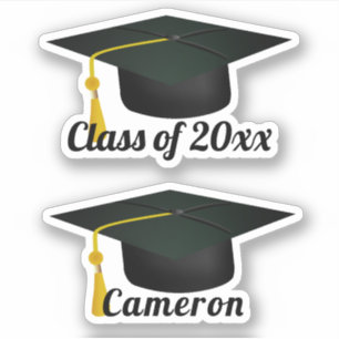 Grad Cap Graduation Sticker