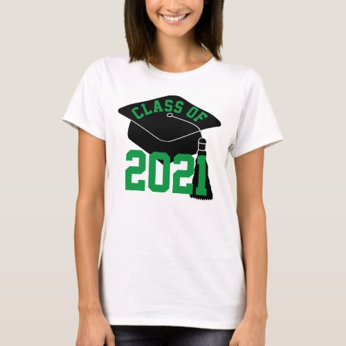 Grad Cap Green Class of 2024 T_Shirt
