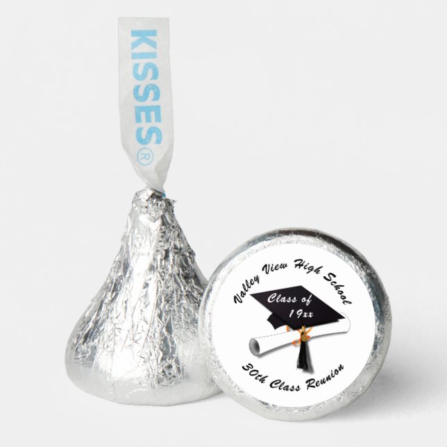 Grad Cap High School Class Reunion Hershey®'s Kisses® (Front)