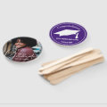 Grad Cap Modern Graduate Photo Purple Hand Fan | Zazzle