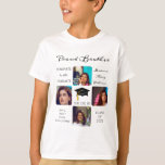 Grad Cap Multiple Photo Grad Keepsake Brother T-Shirt Grad Cap Multiple Photo Grad Keepsake Brother T-Shirt