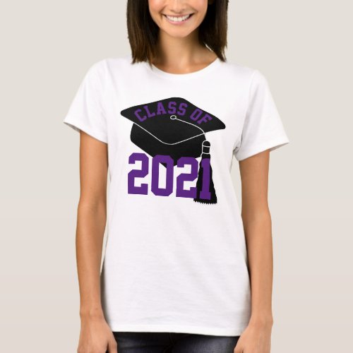 Grad Cap Purple Class of 2024 T_Shirt