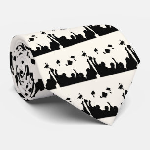 Grad Cap Toss Graduation Neck Tie