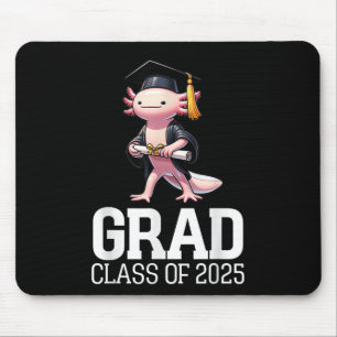 Grad Cl Of 2025 Axolotl Funny Graduation Graduated Mouse Pad