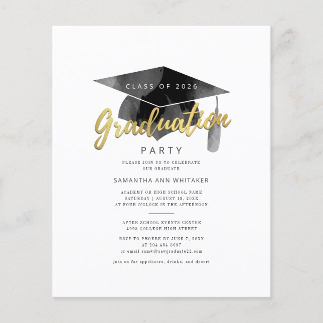 Grad Class 2026 Graduation Party Invitation (Front)
