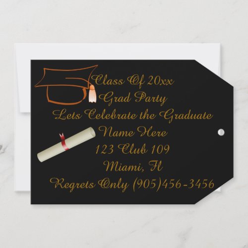 Grad Class Fancy Personalize Name Destiny Invitation