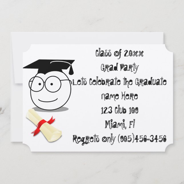Grad Class Fancy Personalize Name Destiny Personal Invitation (Front)