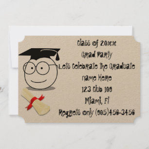 Grad Class Fancy Personalize Name Destiny Personal Invitation