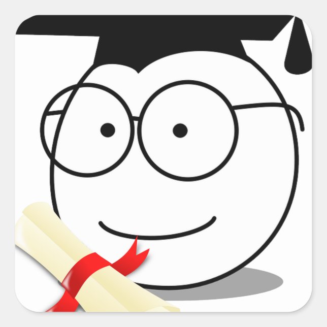 Grad Class Fancy Personalize Name Love Destiny Square Sticker (Front)