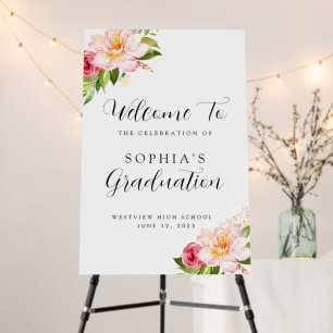 Grad Class of 2025 Floral Party Welcome Sign