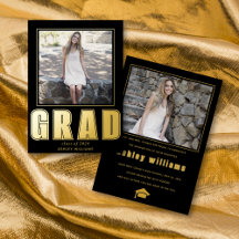 GRAD Class of 2026 graduation foil announcement