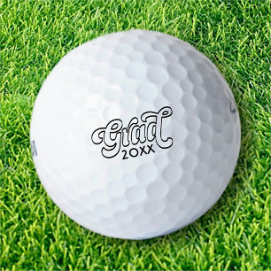 Grad Class of 20XX Retro Vintage Simple Golf Balls