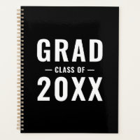 Grad class of black white custom modern typography