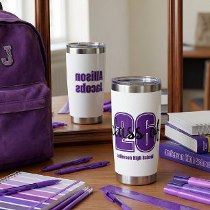 Grad class year custom senior   acrylic tumbler