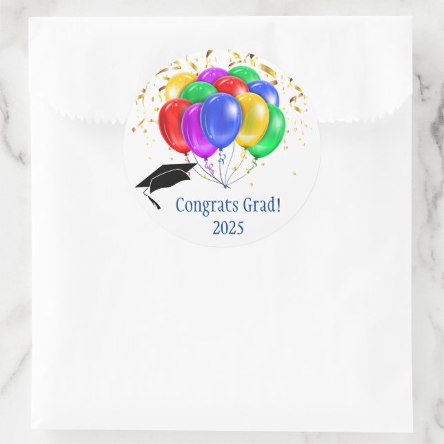Grad  classic round sticker (Bag)