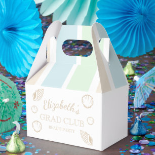 Grad Club Beach Party Favor Boxes