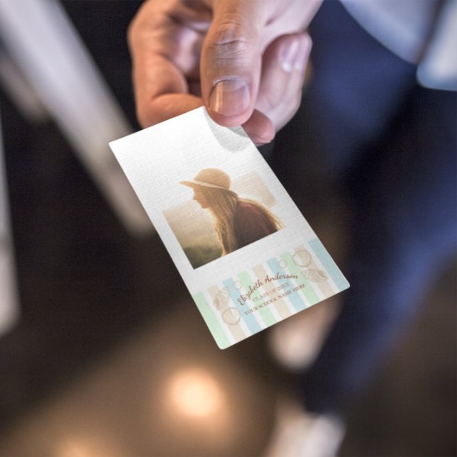 Grad Club Beach Party Name Card (Creator Uploaded)