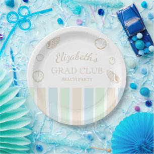 Grad Club Beach Party Paper Plates