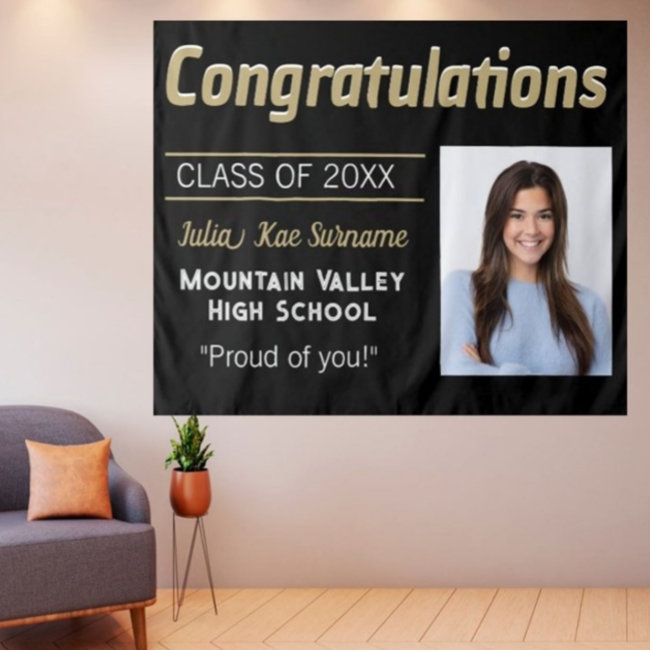 Grad Congrats! Custom Graduation wall Tapestry