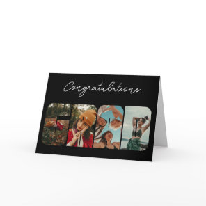 GRAD congratulations exam card photo collage