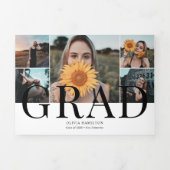 Grad Elegant Photo Tri-Fold Announcement (Cover)