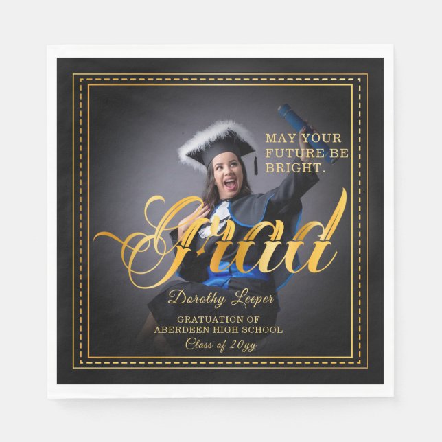 Grad. Golden touch Brighten your future. Napkins (Front)