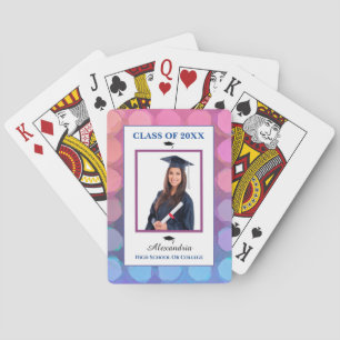 Grad Graduate Graduation Class Photo Personalize Poker Cards