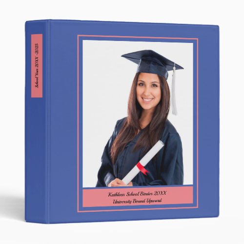 Grad Graduate Graduation Photo Album Personalize 3 Ring Binder