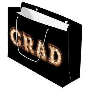 Grad Graduation Party Gift Vintage Retro Class Large Gift Bag