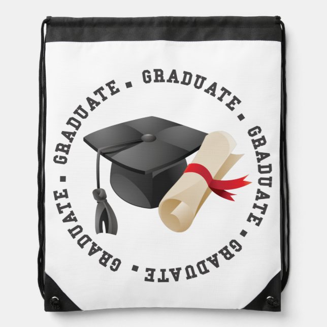 Grad Hat and Degree Backpack (Front)