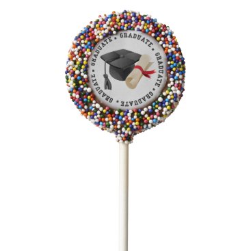 Grad Hat and Degree Cake Pops Chocolate Covered Oreo Pop