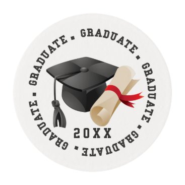 Grad Hat and Degree Edible Frosting Edible Frosting Rounds